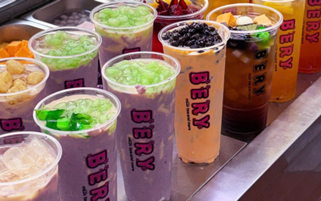 BERY MILK TEA - Trà Sữa Xô Full Topping, Trà Trái Cây Tươi & Nước Dừa Trân Châu