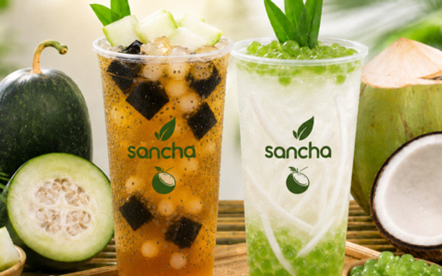 Trà Bí Đao - Nước Dừa Trân Châu Dừa Sancha