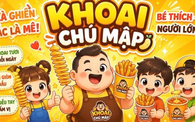 Quán Chú Mập - Khoai Tây Lốc Xoáy & Khoai Lang Lắc Phô Mai - Chợ Sặt Nhỏ