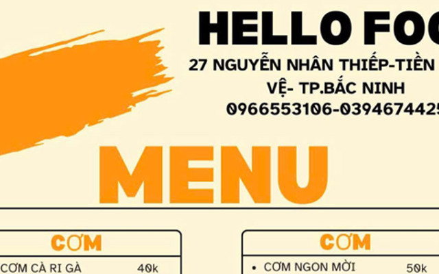 HELLO FOOD - Nguyễn Nhân Thiếp