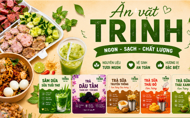 Ăn Vặt Trinh Đà Lạt - Trà Sữa, Bánh Tráng & Tré Trộn - Đường Số 7