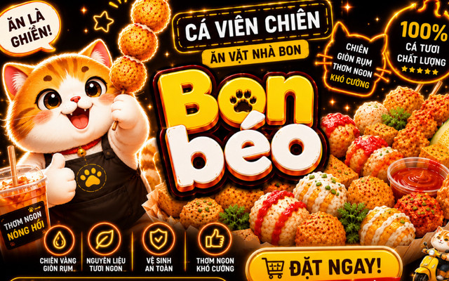 Bon Béo - Cá Viên Chiên, Ăn Vặt & Trái Cây - Nguyễn Duy Cung