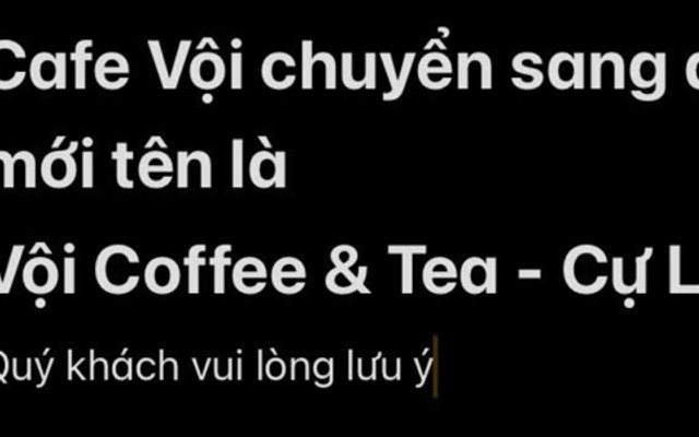 Cà Phê Vội - Cafe Muối -  Cự Lộc