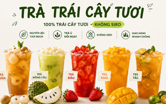 Úni - Trà Trái Cây Tươi Ít Ngọt - Lê Văn Sỹ
