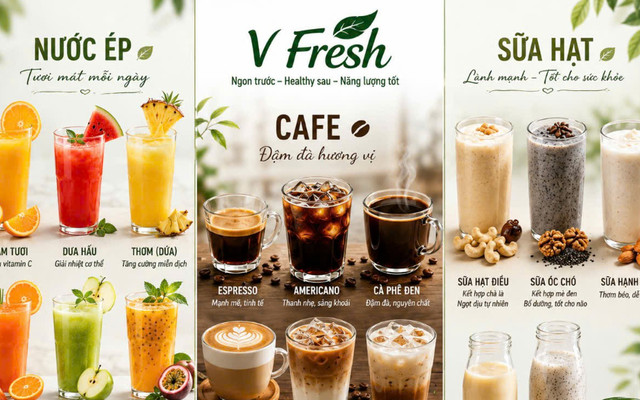 Cafe, Sữa Hạt & Nước Ép - V FRESH - Lê Quang Định