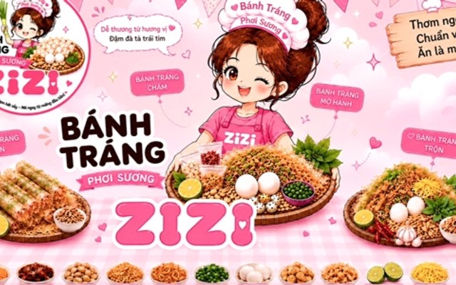 Bánh Tráng ZIZI - Bánh Tráng Phơi Sương Cuốn Trộn - Phan Huy Ích