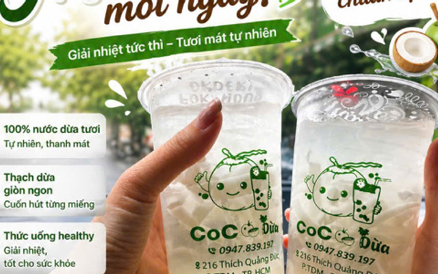 CoCo Dừa Lái Thiêu - Dừa Mix & Rau Má Mix - 103 Đông Ba