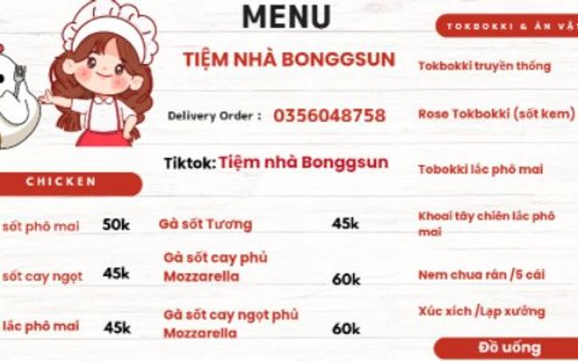 Tiệm Nhà BONGG SUN - Gà Rán & Tokbokki - Giải Phóng