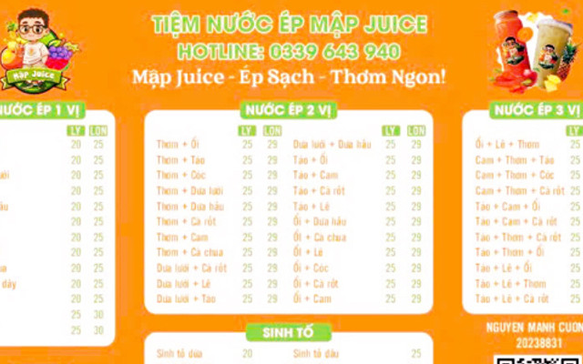 Tiệm Nước Ép Mập Jucie - Thủ Khoa Huân