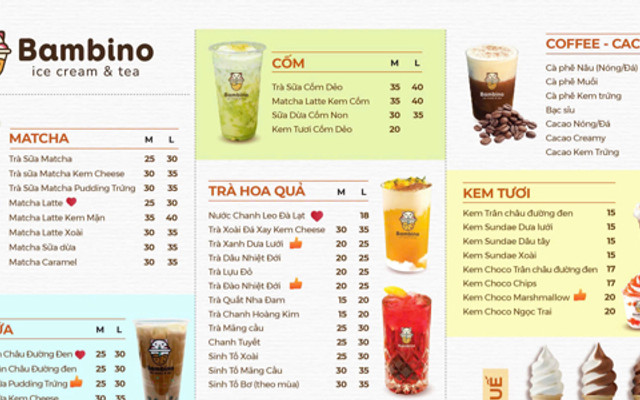 Bambino - Icecream & Tea - Cách Mạng Tháng 8