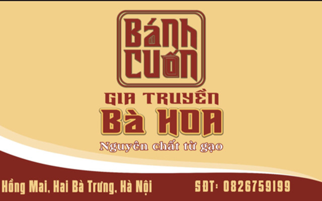 Bánh Cuốn Gia Truyền Bà Hoa - 65 Hồng Mai