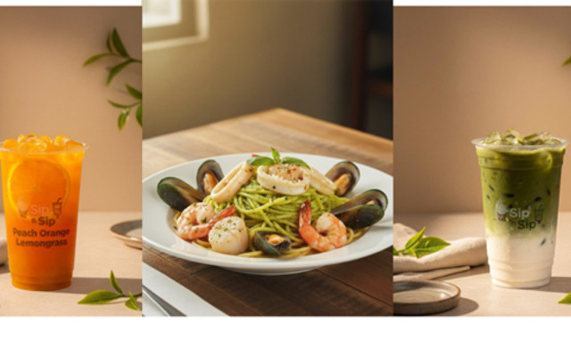 Dip ‘n Sip Halal - Mì Ý, Gà Rán & Trà Trái Cây